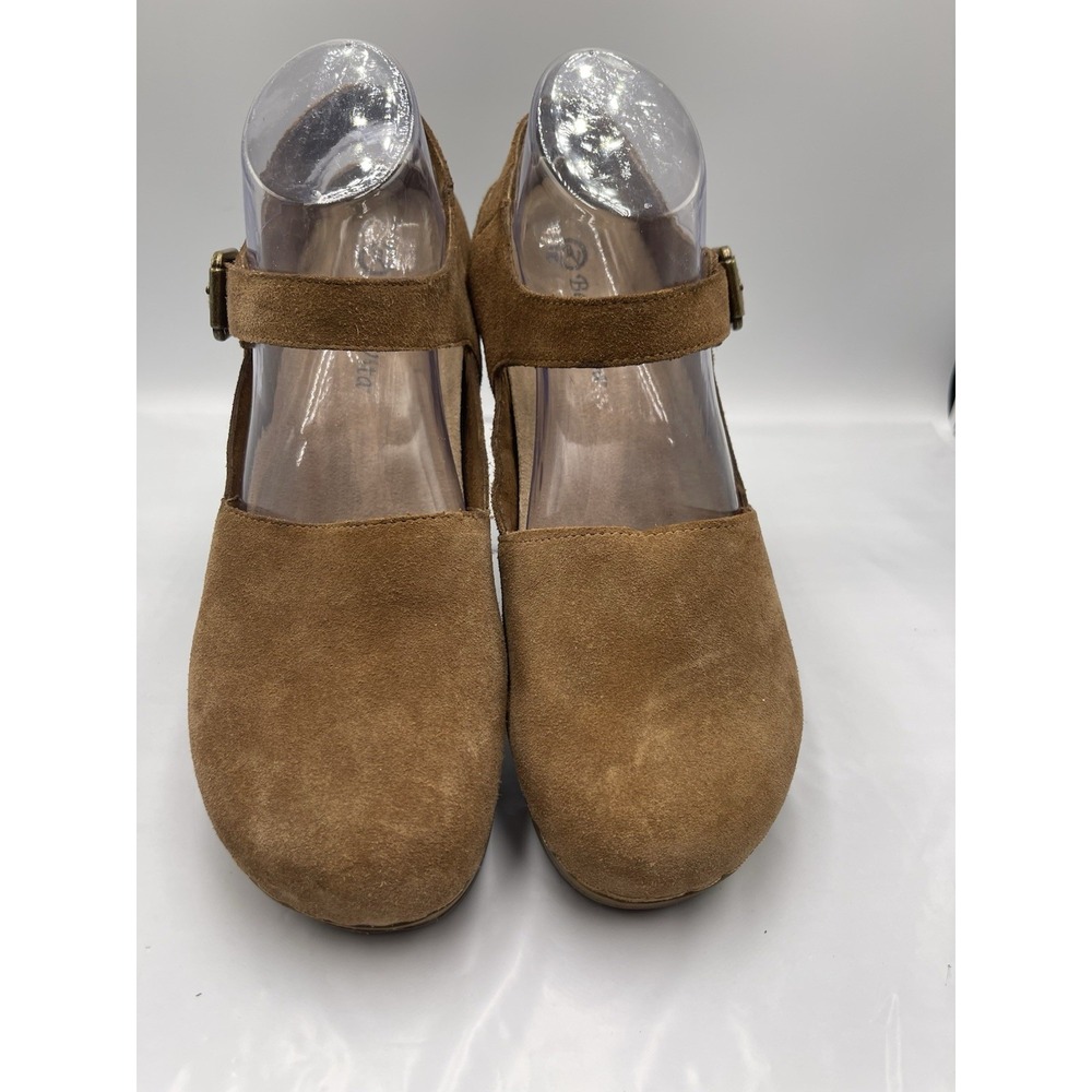Women's Bella Vita Jaycina Clogs Cognac Suede‎ Leather Size 8.5